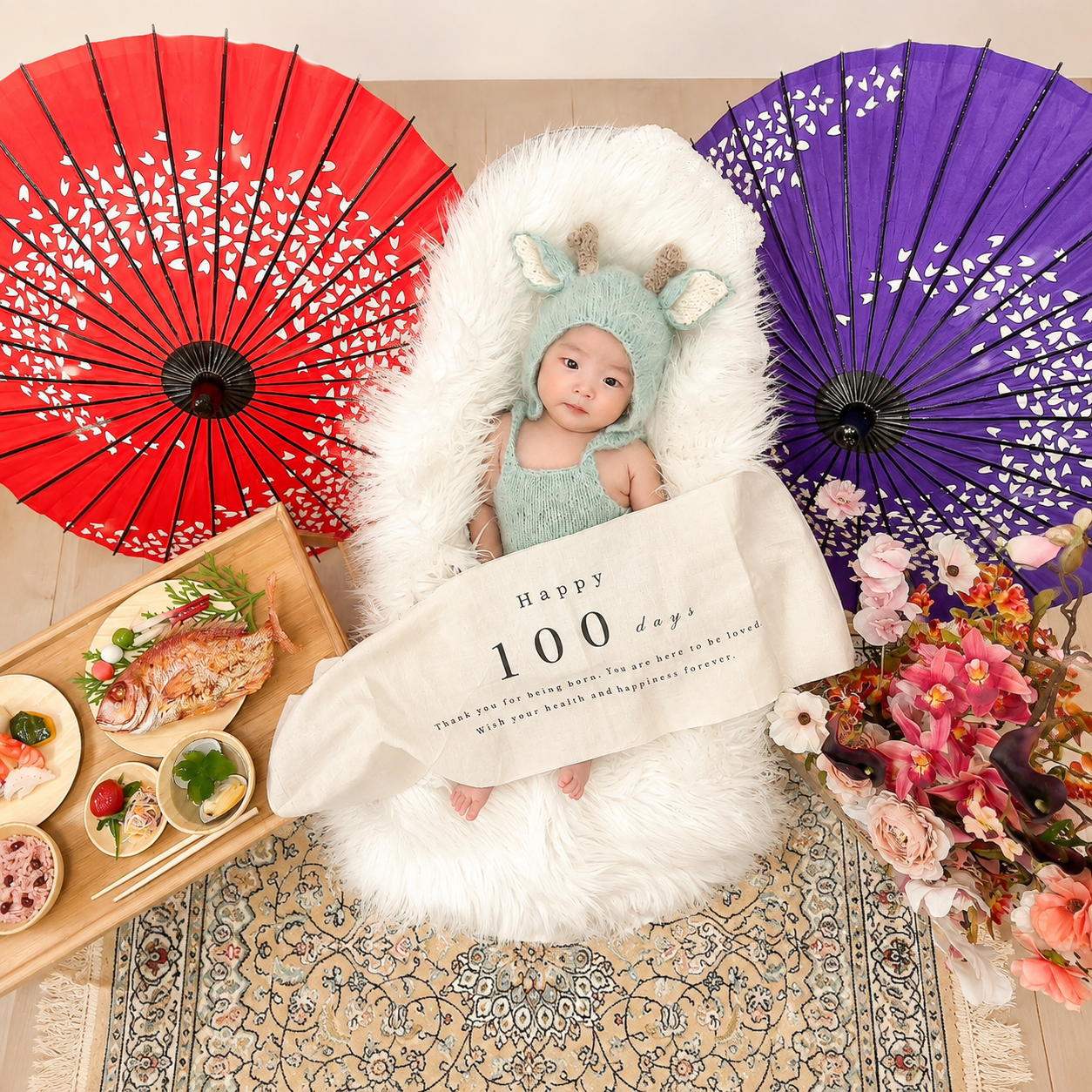 100日祝いセット_フラワー